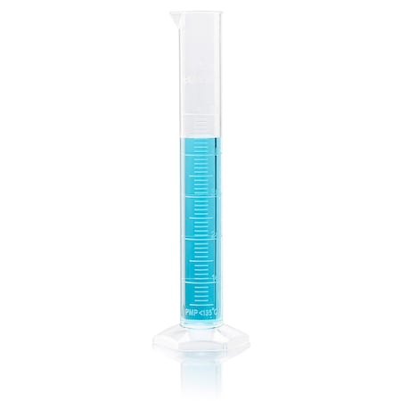 Globe Scientific 50mL Cylinder, Measuring, Diamond Essentials, Class B, PMP, Molded Graduations, tall form 3703-50
